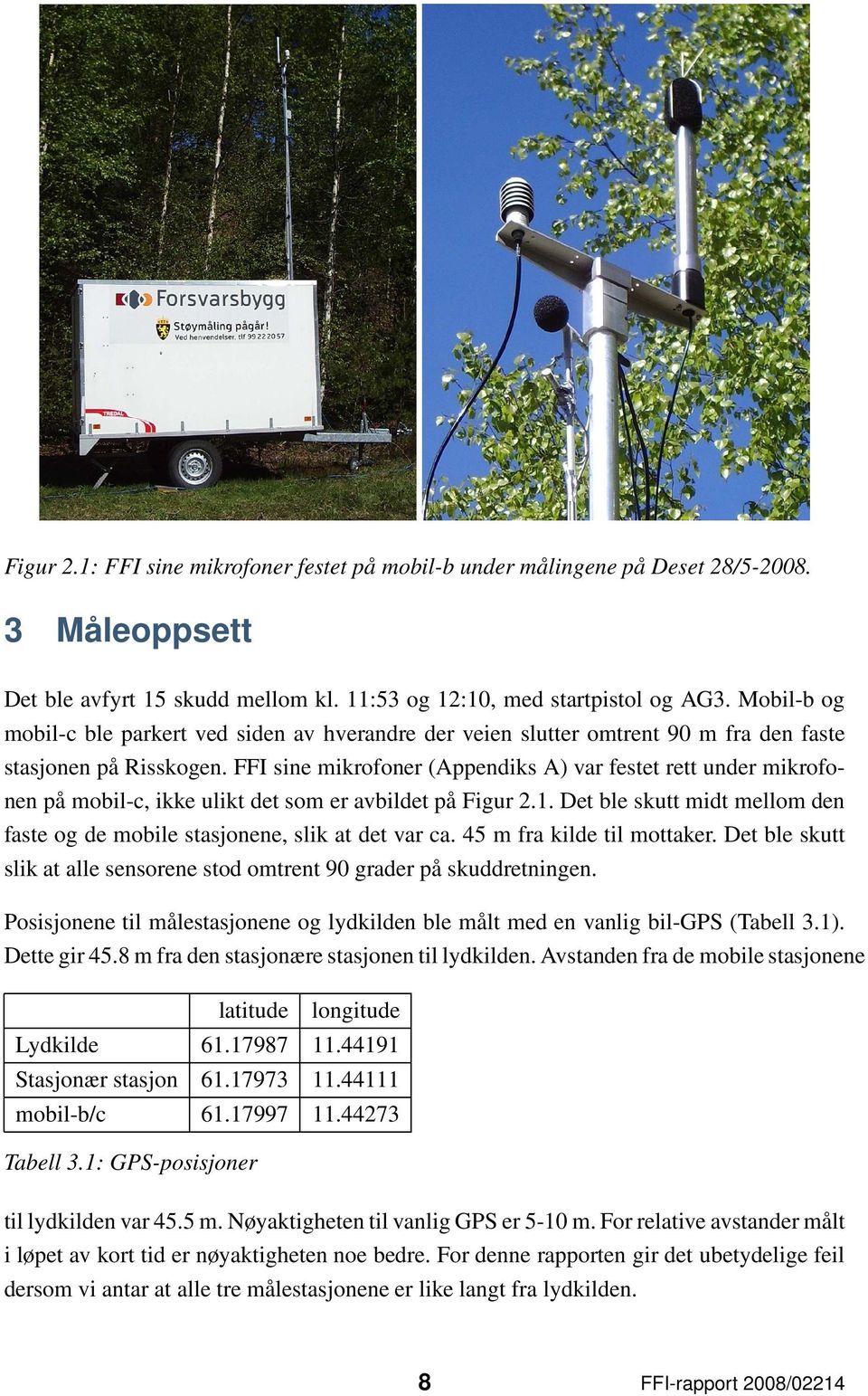 FFI sine mikrofoner (Appendiks A) var festet rett under mikrofonen på mobil-c, ikke ulikt det som er avbildet på Figur 2.1.