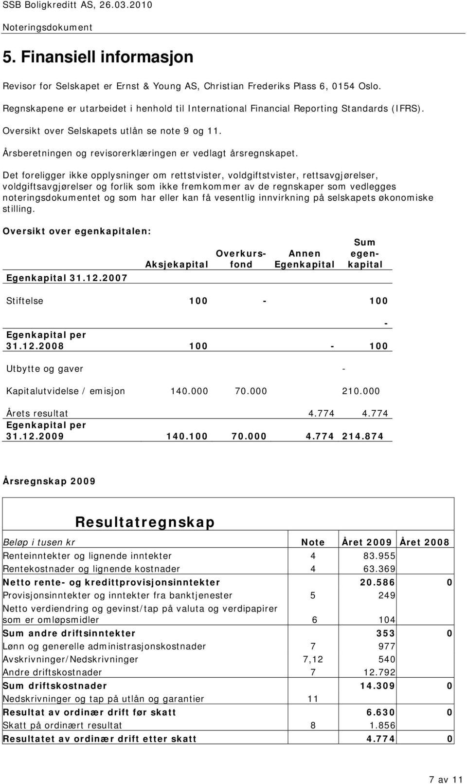 Det foreligger ikke opplysninger om rettstvister, voldgiftstvister, rettsavgjørelser, voldgiftsavgjørelser og forlik som ikke fremkommer av de regnskaper som vedlegges noteringsdokumentet og som har