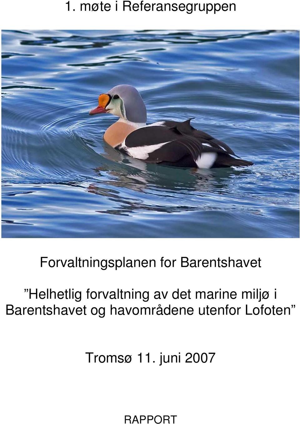 Helhetlig forvaltning av det marine miljø i