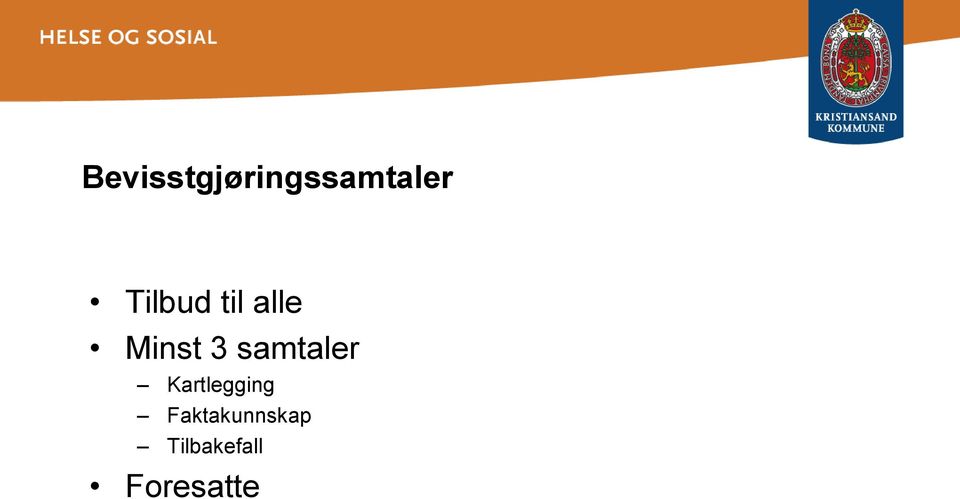 samtaler Kartlegging