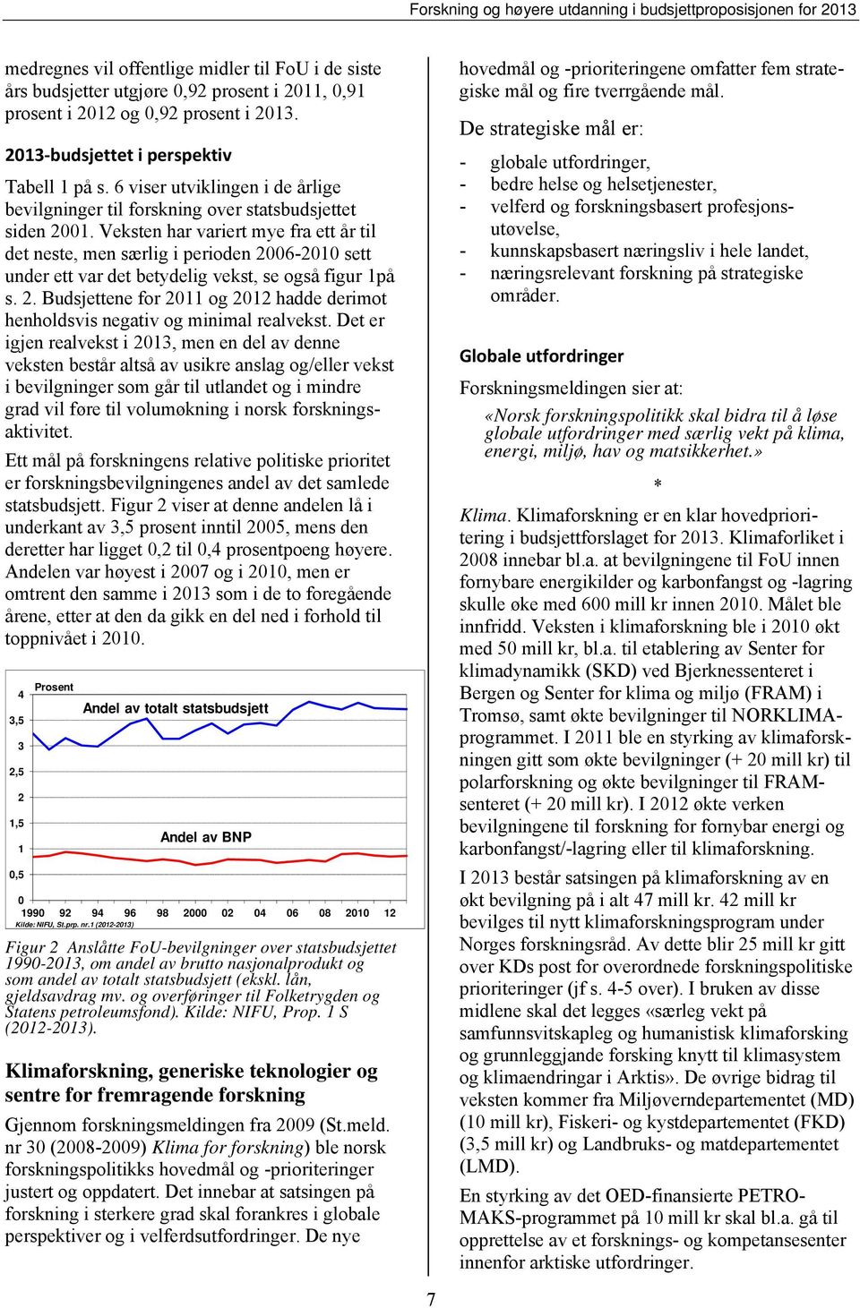 Veksten har variert mye fra ett år til det neste, men særlig i perioden 2006-2010 sett under ett var det betydelig vekst, se også figur 1på s. 2. Budsjettene for 2011 og 2012 hadde derimot henholdsvis negativ og minimal realvekst.