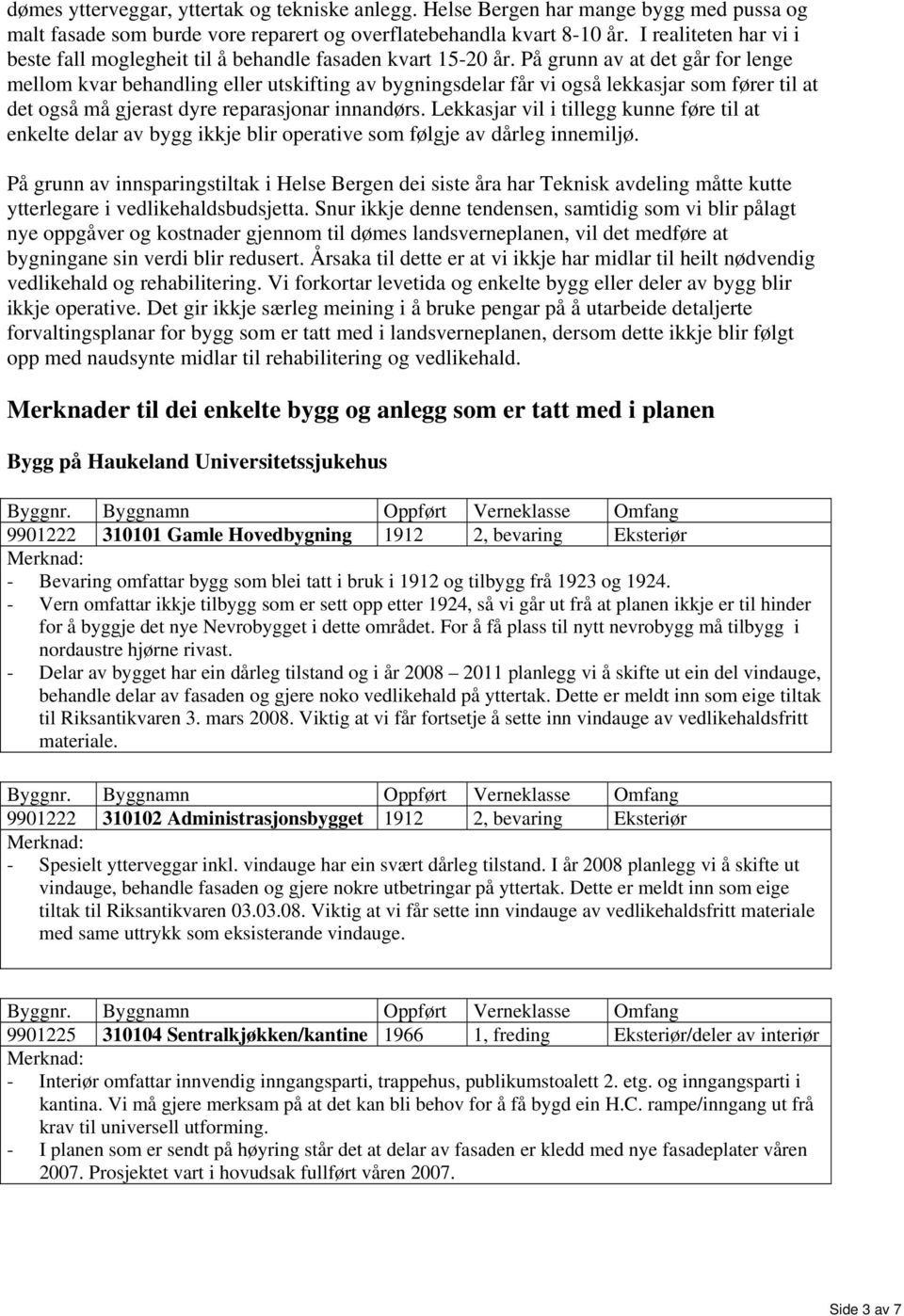 På grunn av at det går for lenge mellom kvar behandling eller utskifting av bygningsdelar får vi også lekkasjar som fører til at det også må gjerast dyre reparasjonar innandørs.