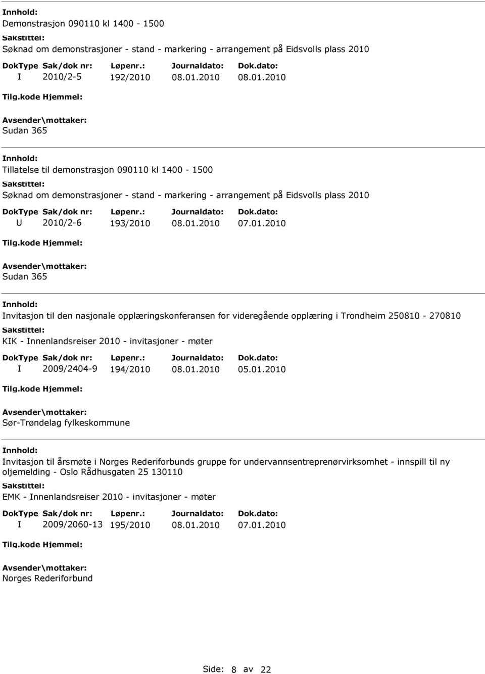 opplæring i Trondheim 250810-270810 KK - nnenlandsreiser 2010