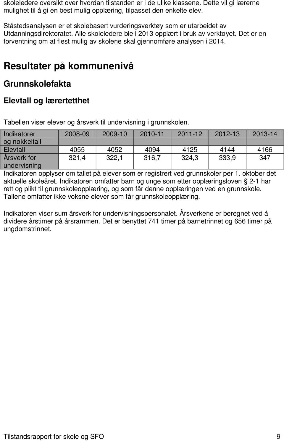 Det er en forventning om at flest mulig av skolene skal gjennomføre analysen i 2014.