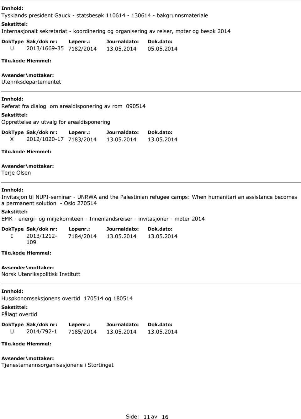 and the Palestinian refugee camps: When humanitari an assistance becomes a permanent solution - Oslo 270514 EMK - energi- og miljøkomiteen - nnenlandsreiser - invitasjoner - møter 2014 Sak/dok