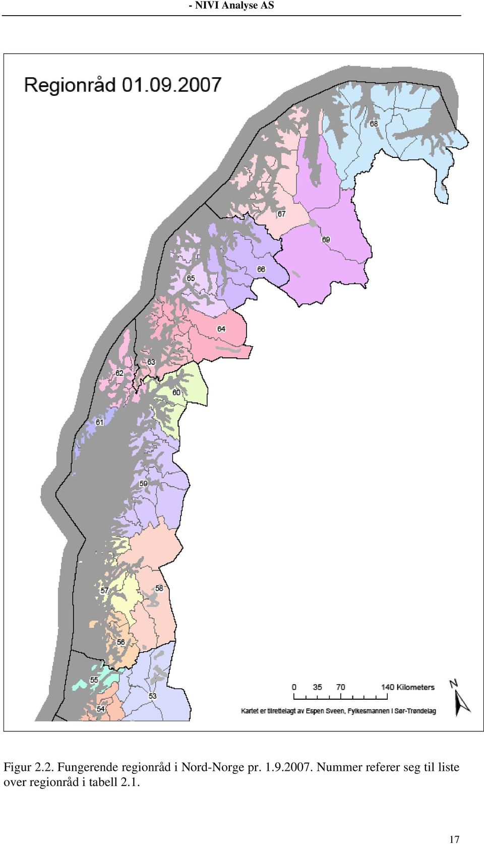 Nord-Norge pr. 1.9.2007.