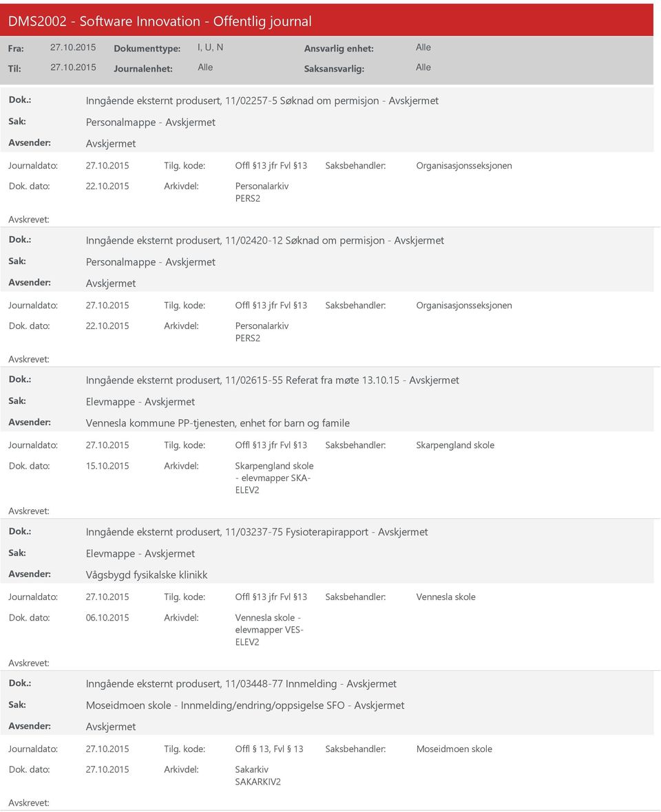 2015 Inngående eksternt produsert, 11/02615-55 Referat fra møte 13.10.