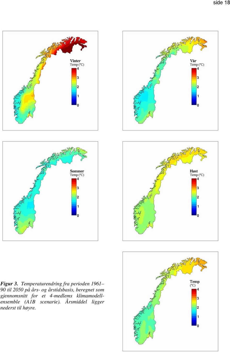 års- og årstidsbasis, beregnet som gjennomsnitt