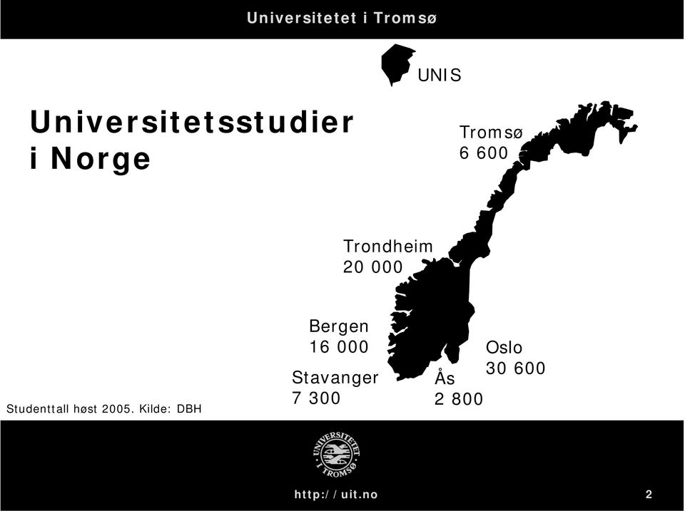 Studenttall høst 2005.