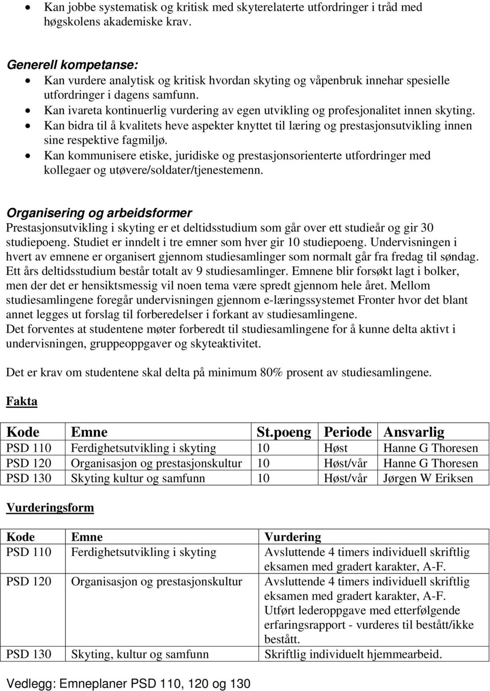 Kan ivareta kontinuerlig vurdering av egen utvikling og profesjonalitet innen skyting.