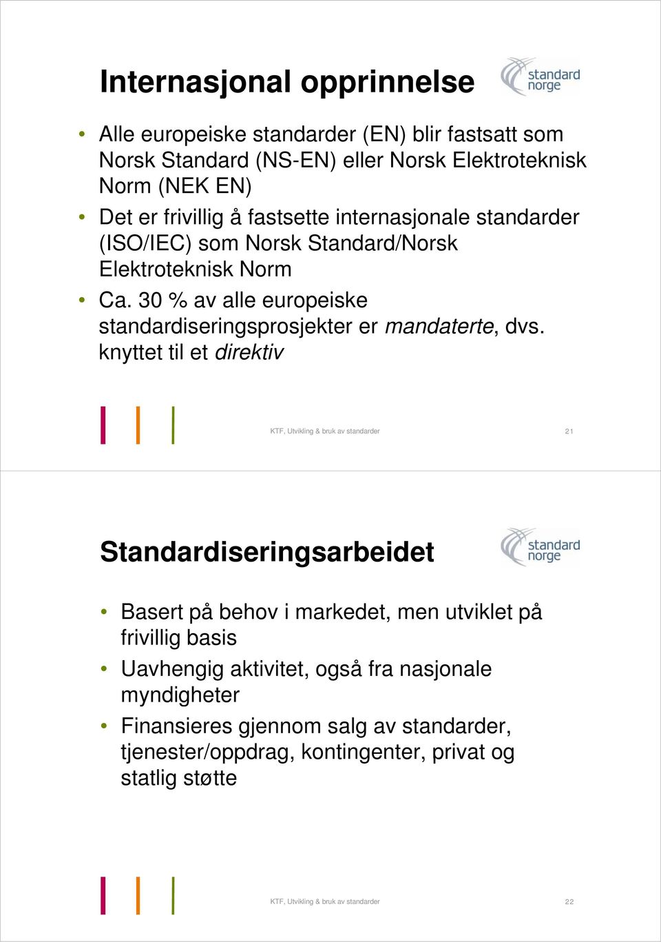 30 % av alle europeiske standardiseringsprosjekter er mandaterte, dvs.