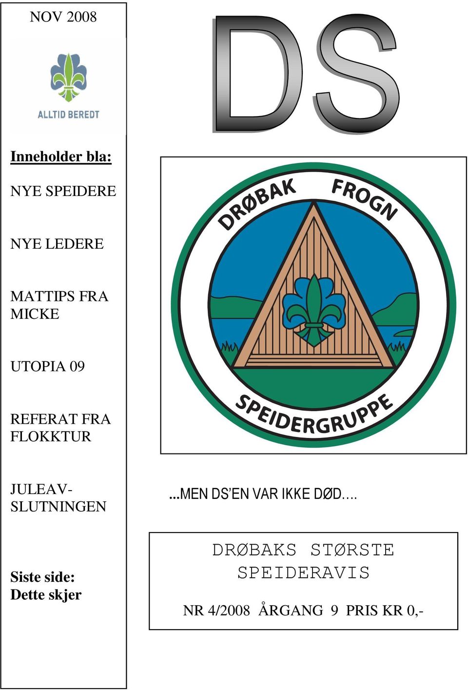 JULEAV- SLUTNINGEN Siste side: Dette skjer MEN DS EN