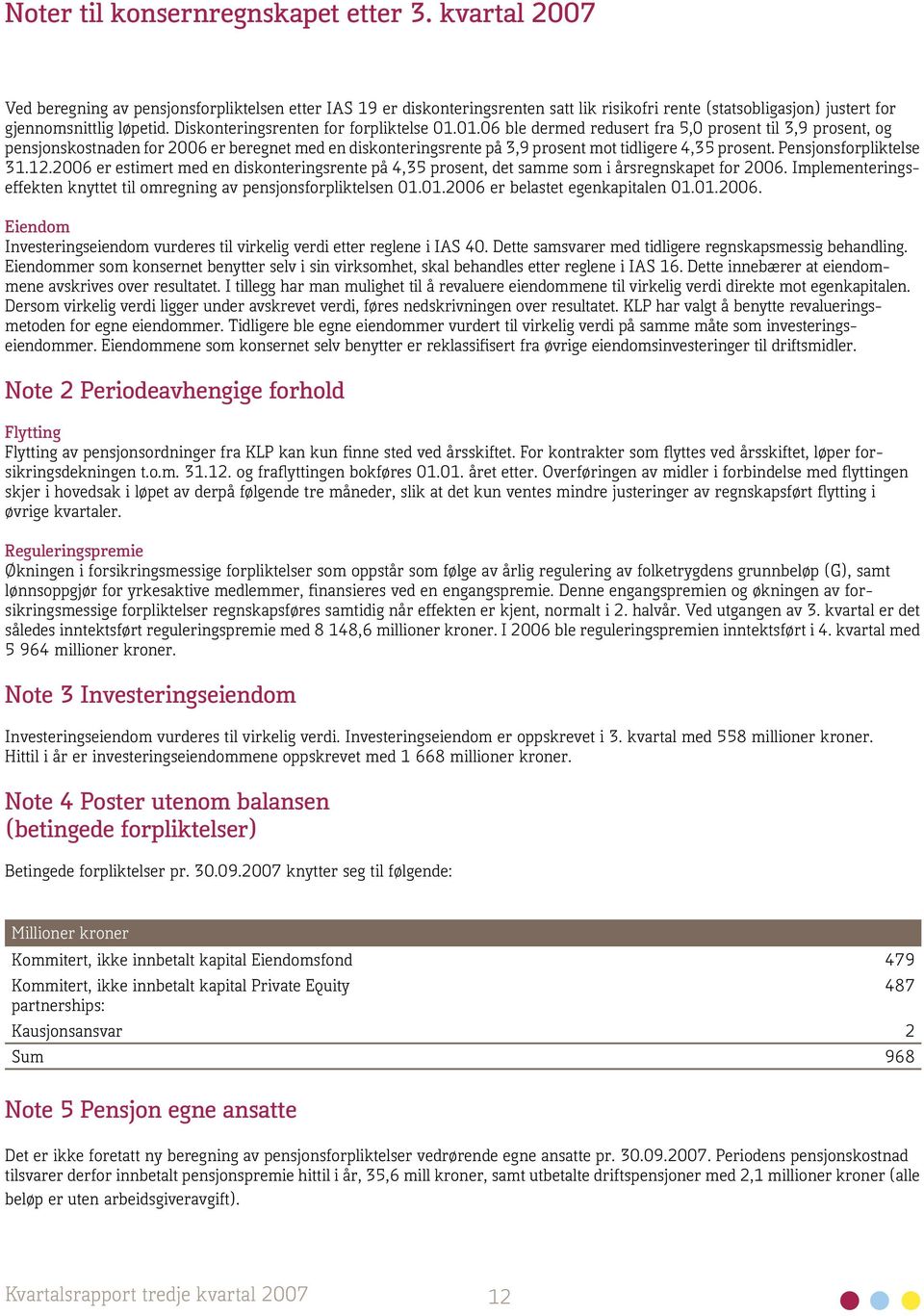 Diskonteringsrenten for forpliktelse 01.