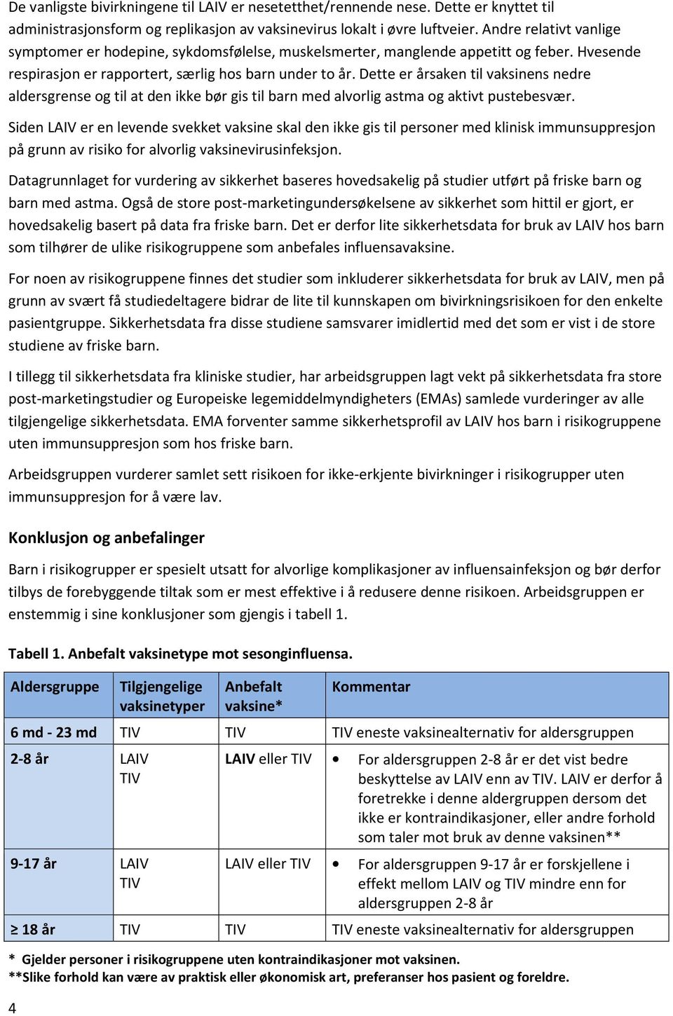 Dette er årsaken til vaksinens nedre aldersgrense og til at den ikke bør gis til barn med alvorlig astma og aktivt pustebesvær.