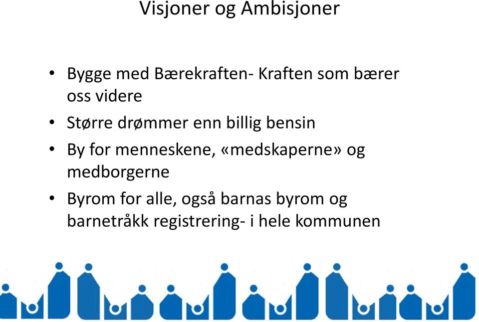 menneskene, «medskaperne» og medborgerne Byrom for alle,