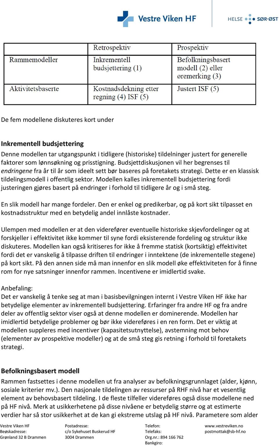 Modellen kalles inkrementell budsjettering fordi justeringen gjøres basert på endringer i forhold til tidligere år og i små steg. En slik modell har mange fordeler.