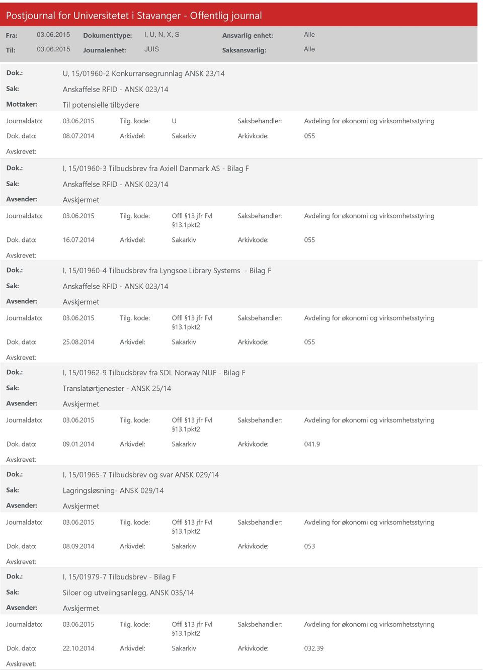 2014 Arkivdel: Sakarkiv I, 15/01960-4 Tilbudsbrev fra Lyngsoe Library Systems - Bilag F Anskaffelse RFID - ANSK 023/14 Dok. dato: 25.08.