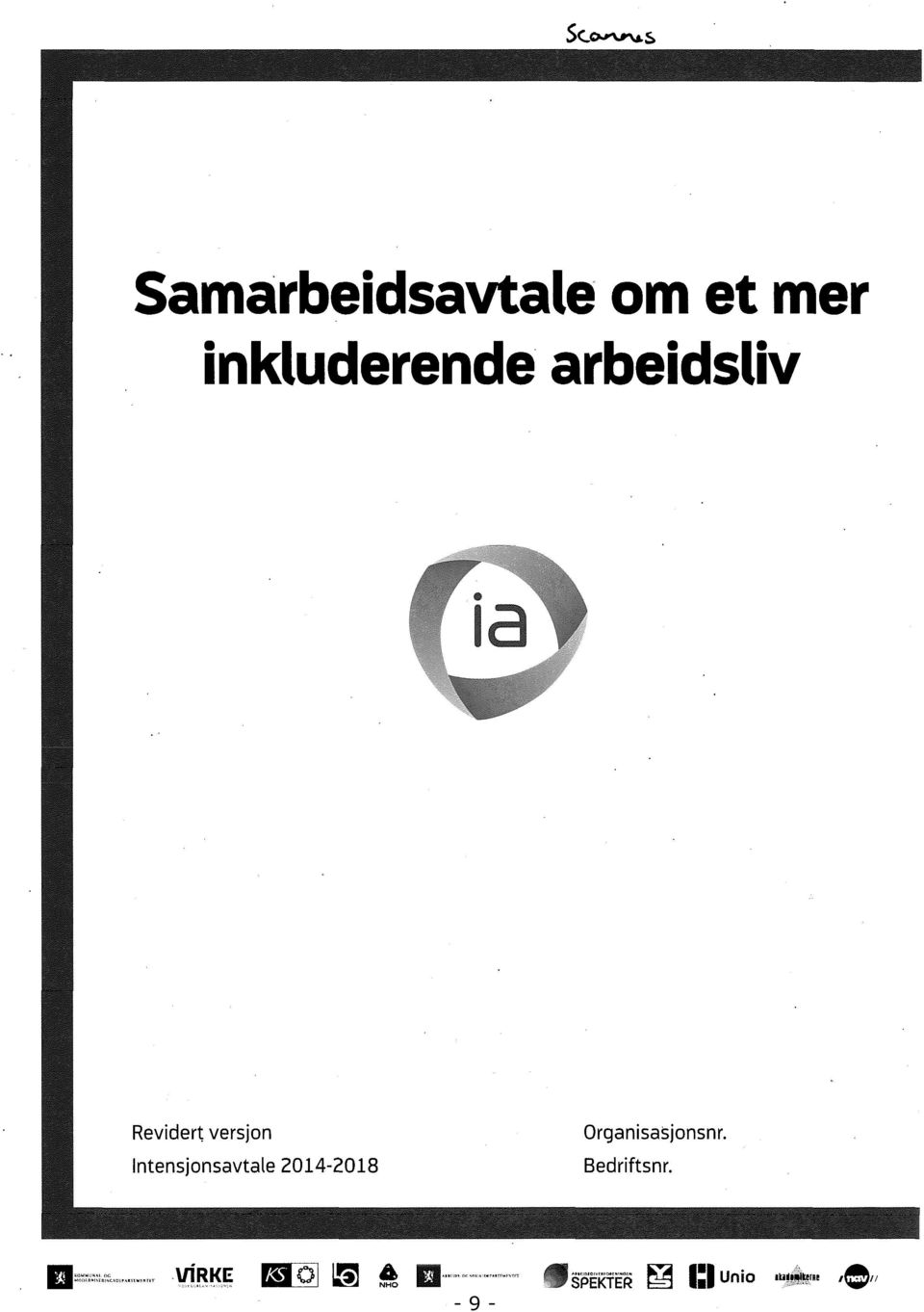 versjon Organisasjonsnr.