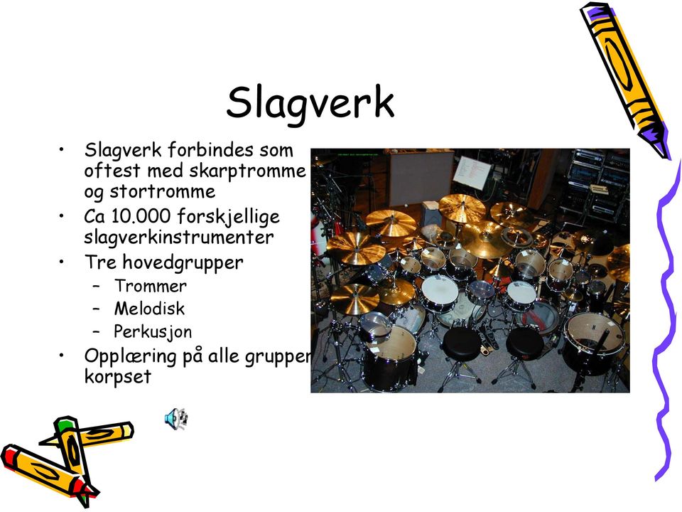 000 forskjellige slagverkinstrumenter Tre