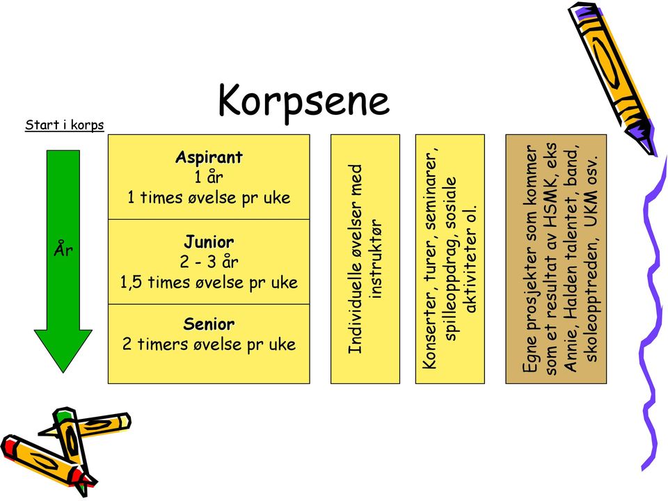 Egne prosjekter som kommer som et resultat av HSMK, eks Annie, Halden talentet, band,