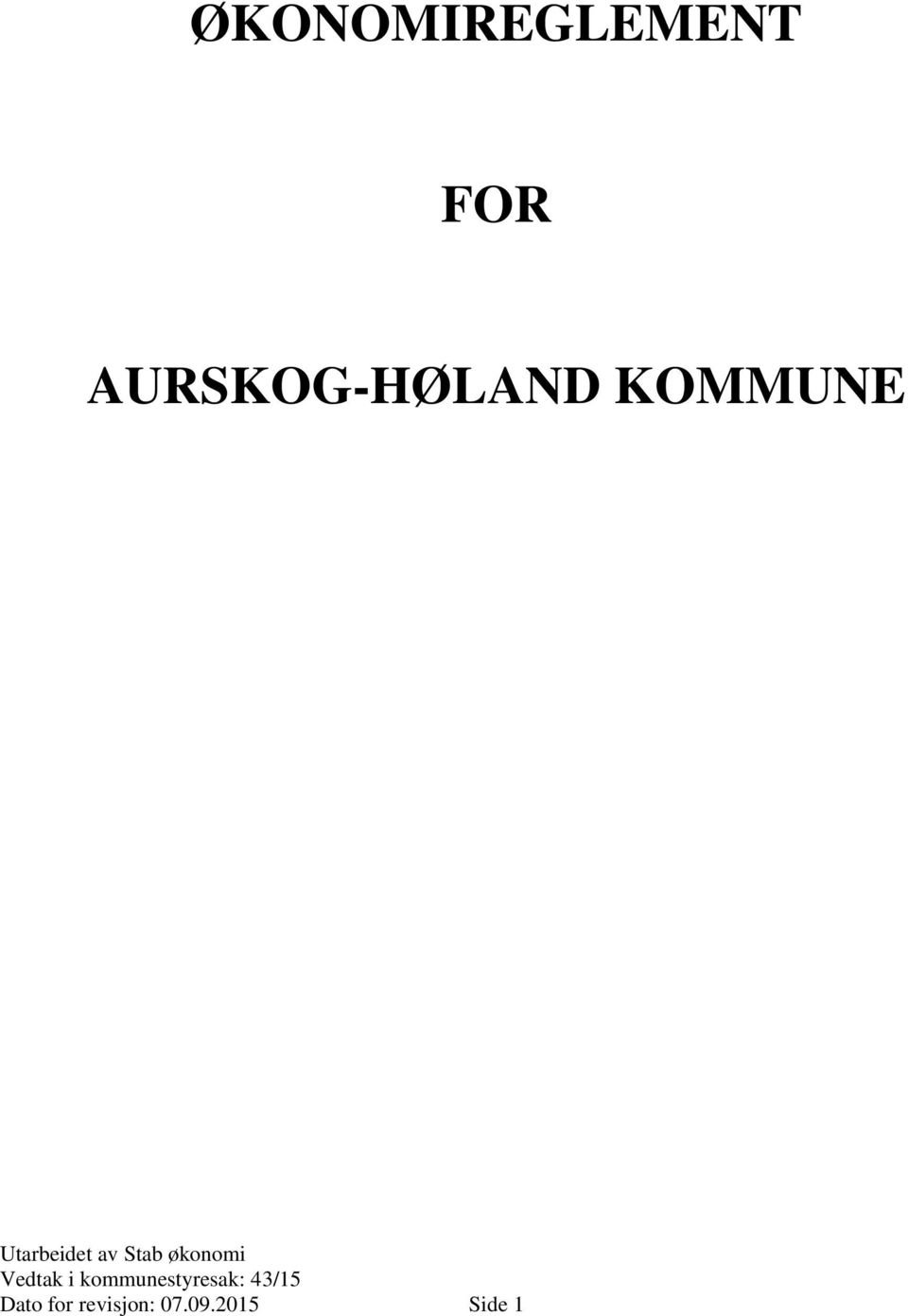 KOMMUNE Dato for