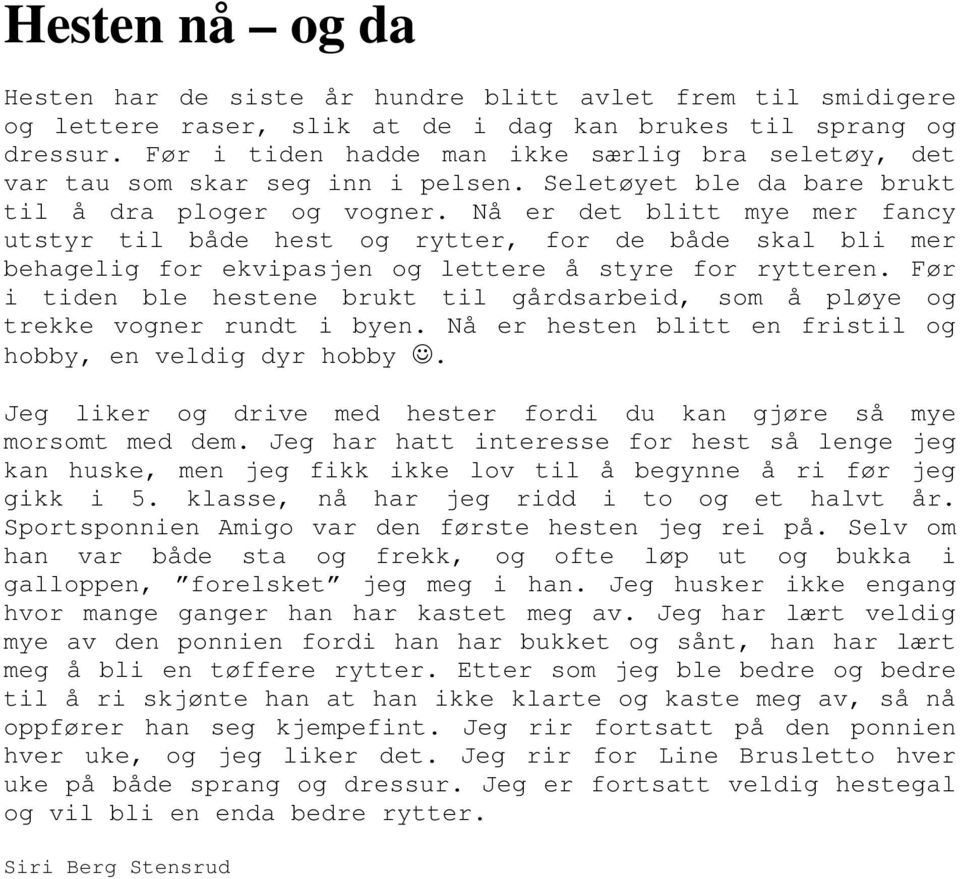 Nå er det blitt mye mer fancy utstyr til både hest og rytter, for de både skal bli mer behagelig for ekvipasjen og lettere å styre for rytteren.