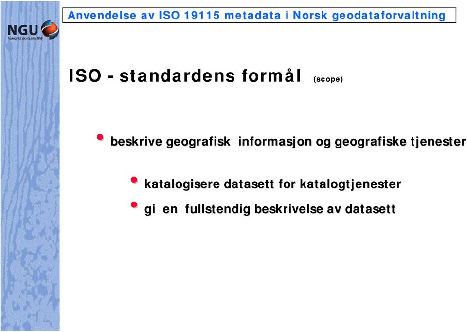 tjenester katalogisere datasett for