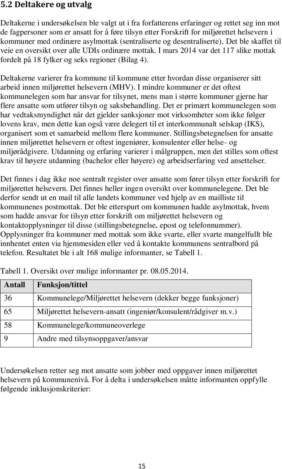 I mars 2014 var det 117 slike mottak fordelt på 18 fylker og seks regioner (Bilag 4).