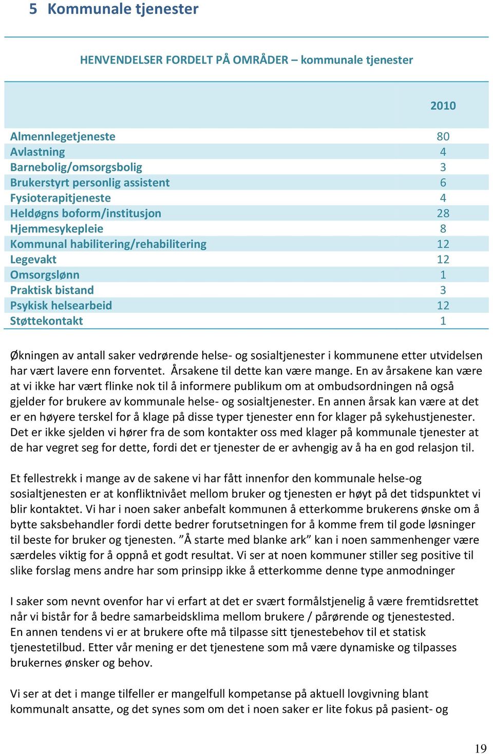 vedrørende helse- og sosialtjenester i kommunene etter utvidelsen har vært lavere enn forventet. Årsakene til dette kan være mange.