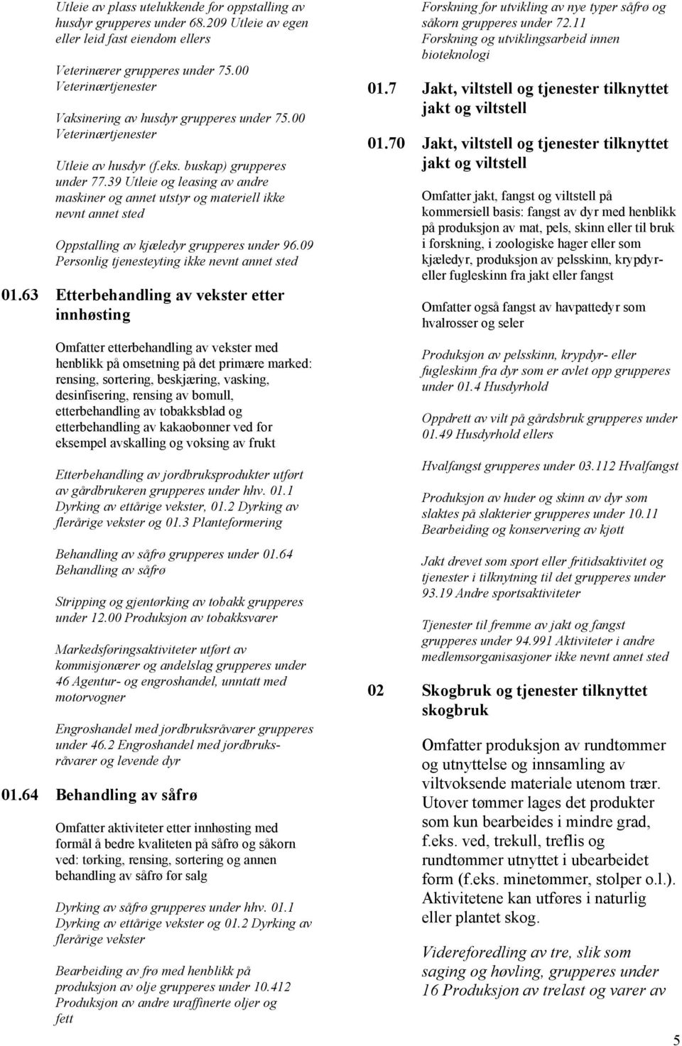 39 Utleie og leasing av andre maskiner og annet utstyr og materiell ikke nevnt annet sted Oppstalling av kjæledyr grupperes under 96.09 Personlig tjenesteyting ikke nevnt annet sted 01.