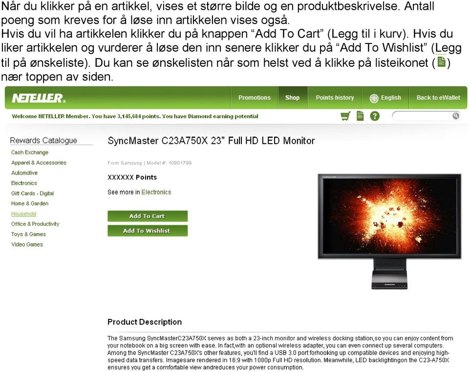 Hvis du vil ha artikkelen klikker du på knappen Add To Cart (Legg til i kurv).