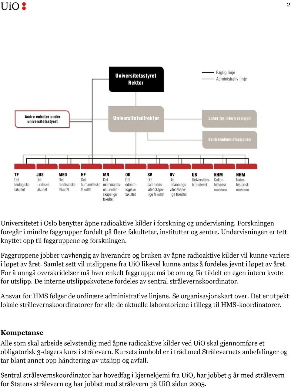 Samlet sett vil utslippene fra UiO likevel kunne antas å fordeles jevnt i løpet av året. For å unngå overskridelser må hver enkelt faggruppe må be om og får tildelt en egen intern kvote for utslipp.