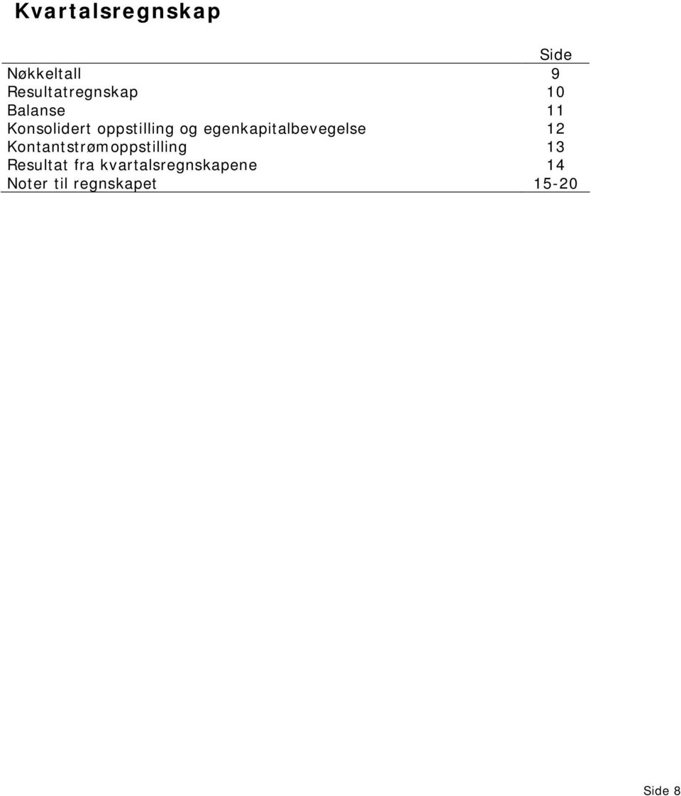 egenkapitalbevegelse 12 Kontantstrømoppstilling 13