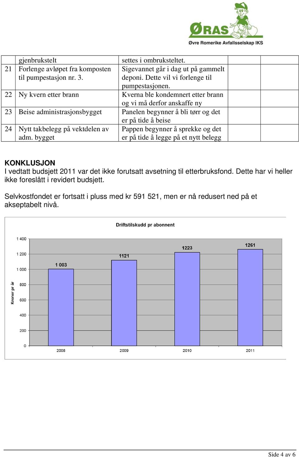 takbelegg på vektdelen av adm.