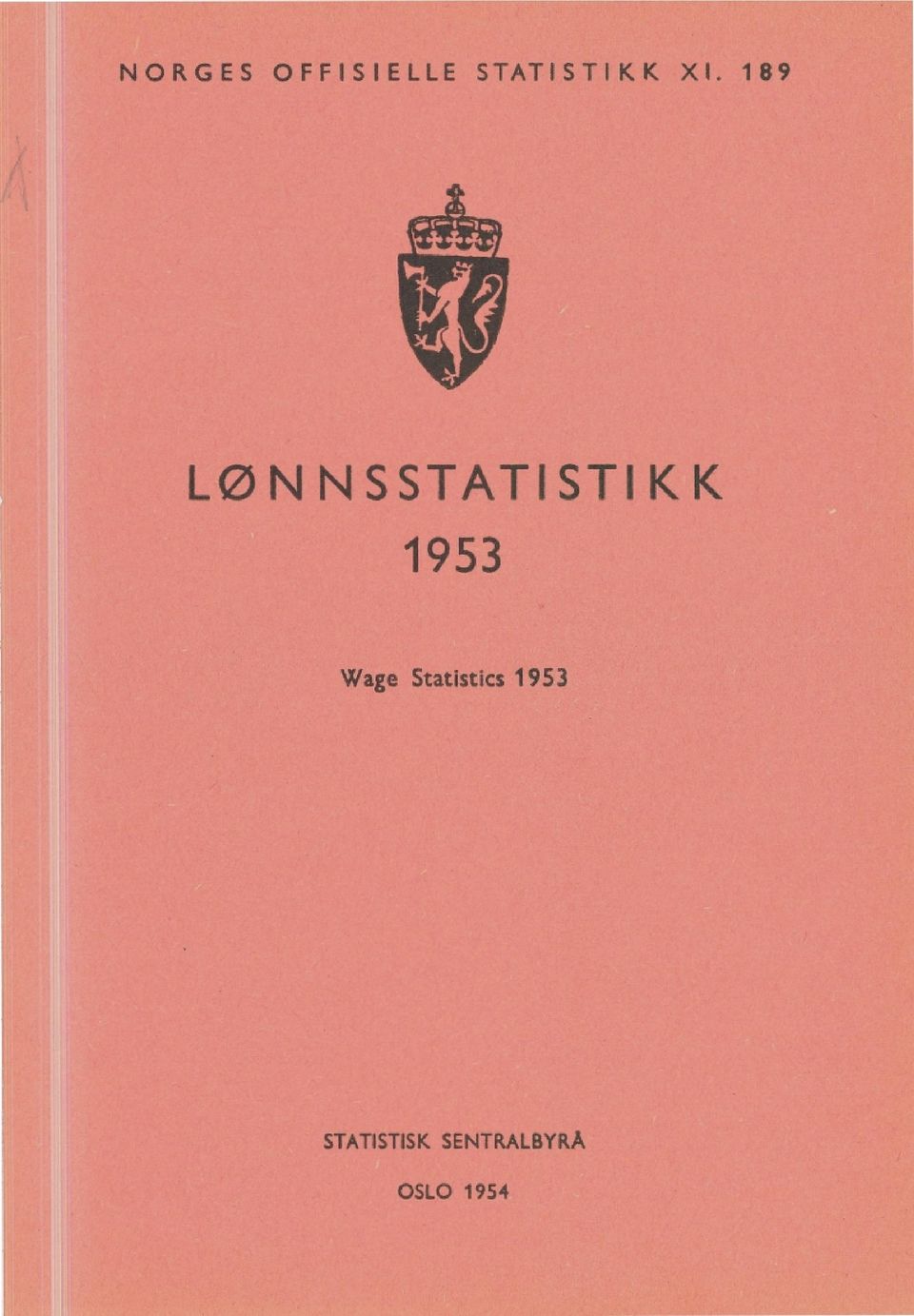 1953 Wage Stat i stics 1953