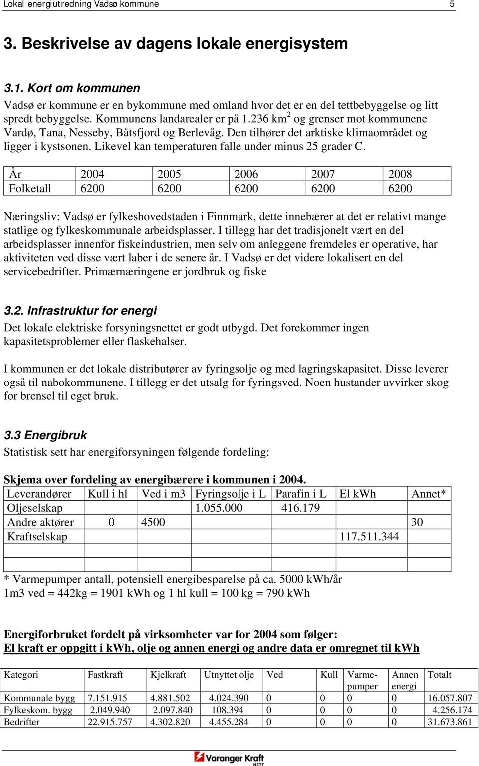 236 km 2 og grenser mot kommunene Vardø, Tana, Nesseby, Båtsfjord og Berlevåg. Den tilhører det arktiske klimaområdet og ligger i kystsonen. Likevel kan temperaturen falle under minus 25 grader C.