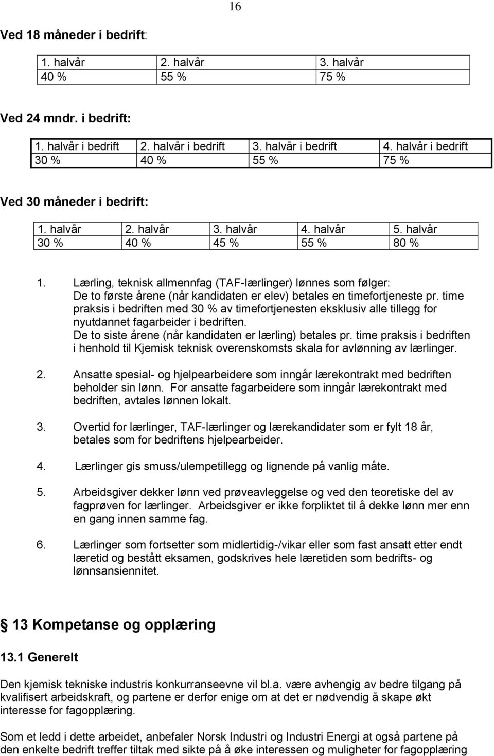 Lærling, teknisk allmennfag (TAF-lærlinger) lønnes som følger: De to første årene (når kandidaten er elev) betales en timefortjeneste pr.