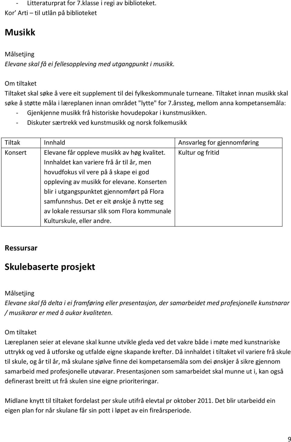 årssteg, mellom anna kompetansemåla: - Gjenkjenne musikk frå historiske hovudepokar i kunstmusikken.