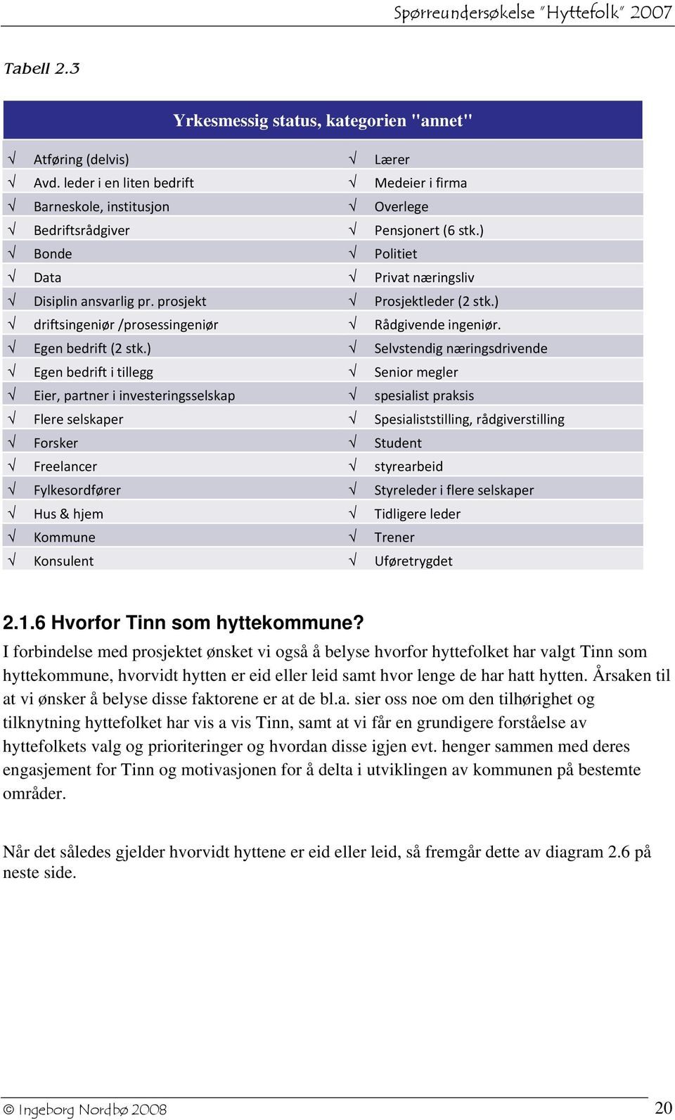 ) Selvstendig næringsdrivende Egen bedrift i tillegg Senior megler Eier, partner i investeringsselskap spesialist praksis Flere selskaper Spesialiststilling, rådgiverstilling Forsker Student