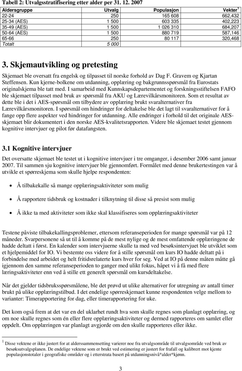 Totalt 5 000 3. Skjemautvikling og pretesting Skjemaet ble oversatt fra engelsk og tilpasset til norske forhold av Dag F. Gravem og Kjartan Steffensen.