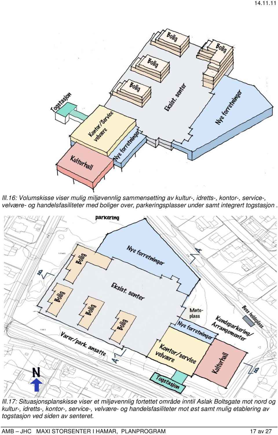 17: Situasjonsplanskisse viser et miljøvennlig fortettet område inntil Aslak Boltsgate mot nord og kultur-, idretts-,