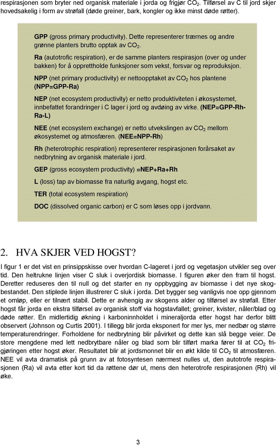 Ra (autotrofic respiration), er de samme planters respirasjon (over og under bakken) for å opprettholde funksjoner som vekst, forsvar og reproduksjon.