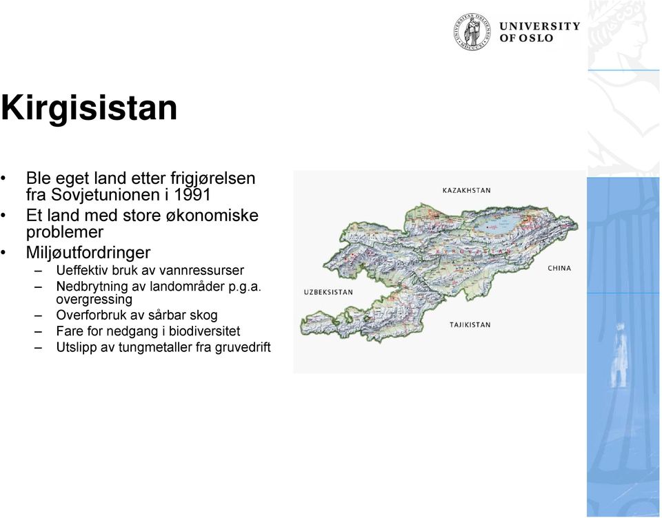 vannressurser Nedbrytning av landområder p.g.a. overgressing Overforbruk av