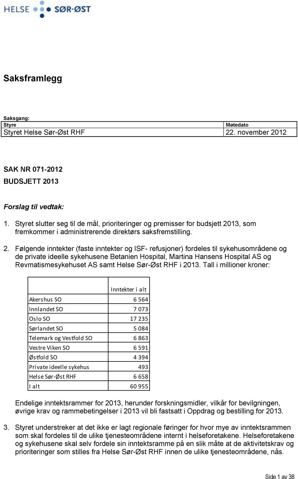 13, som fremkommer i administrerende direktørs saksfremstilling. 2.