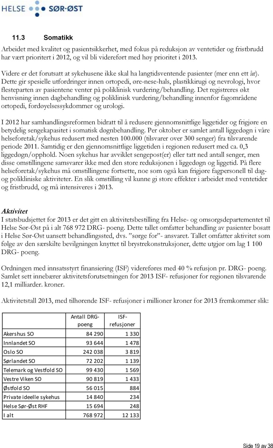 Dette gir spesielle utfordringer innen ortopedi, øre-nese-hals, plastikkirugi og nevrologi, hvor flesteparten av pasientene venter på poliklinisk vurdering/behandling.