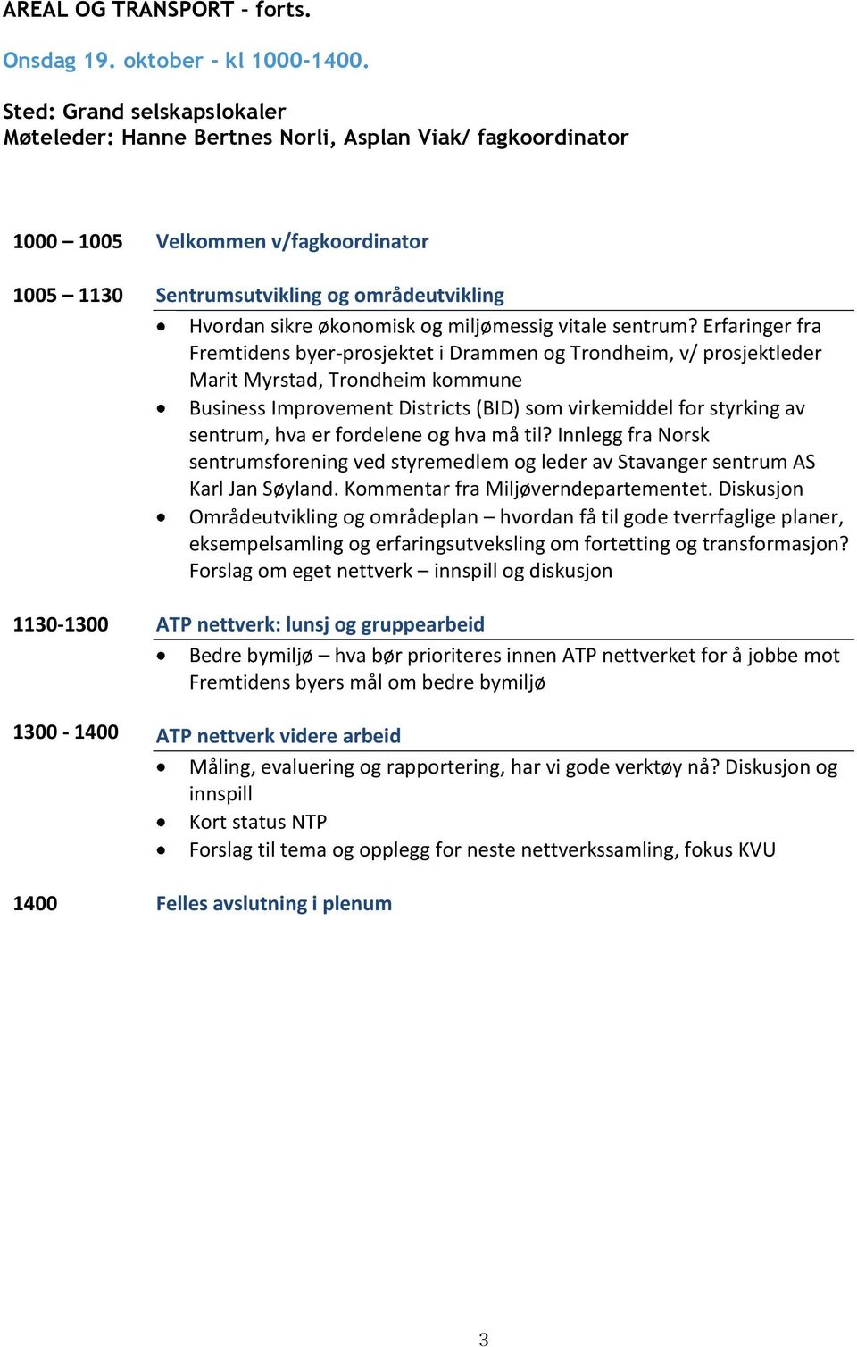 miljømessig vitale sentrum?