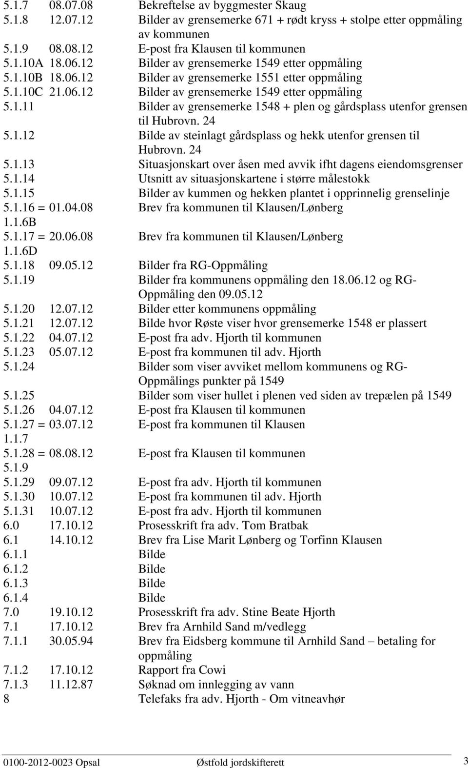 24 5.1.12 Bilde av steinlagt gårdsplass og hekk utenfor grensen til Hubrovn. 24 5.1.13 Situasjonskart over åsen med avvik ifht dagens eiendomsgrenser 5.1.14 Utsnitt av situasjonskartene i større målestokk 5.