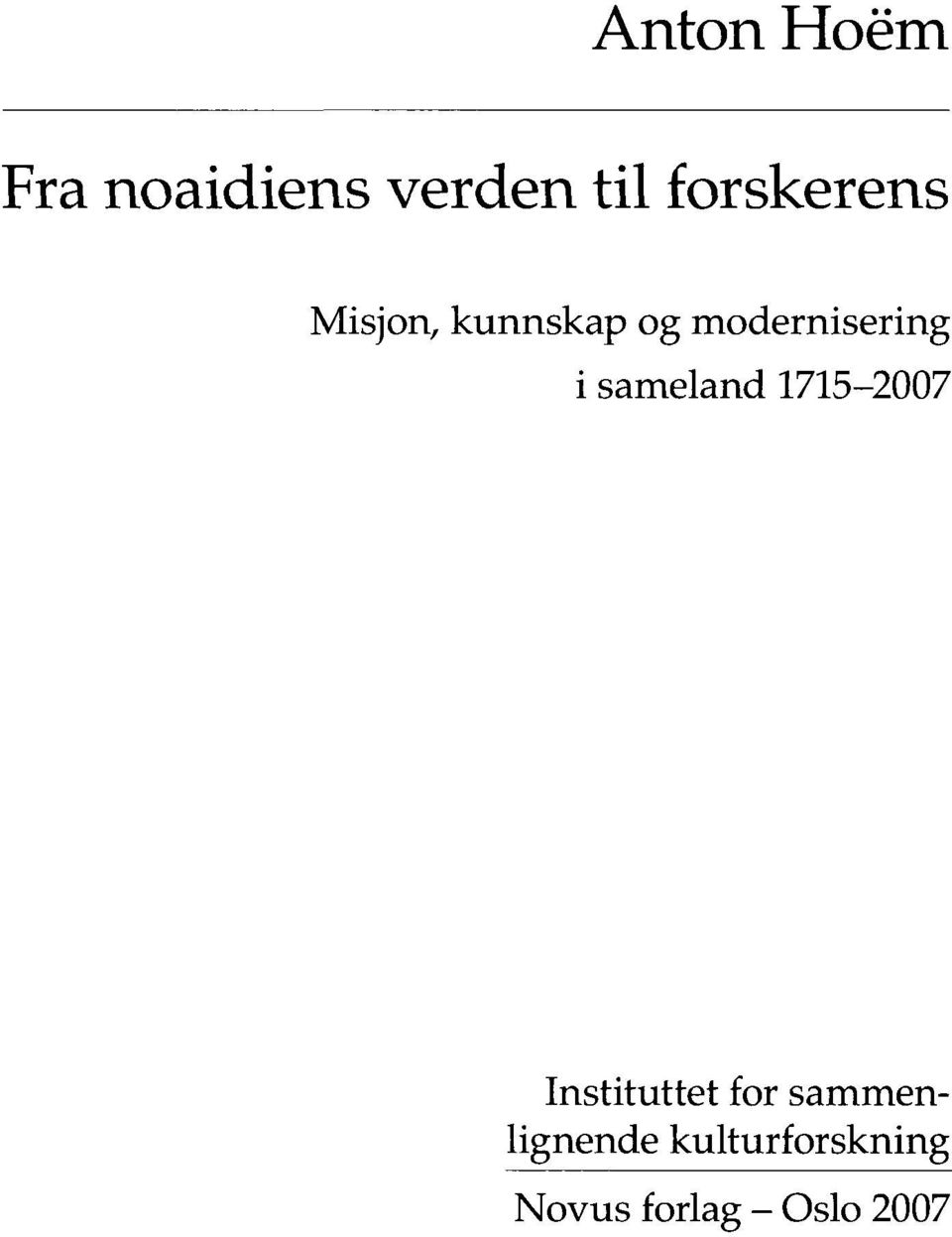 modernisering i sameland 1715-2007