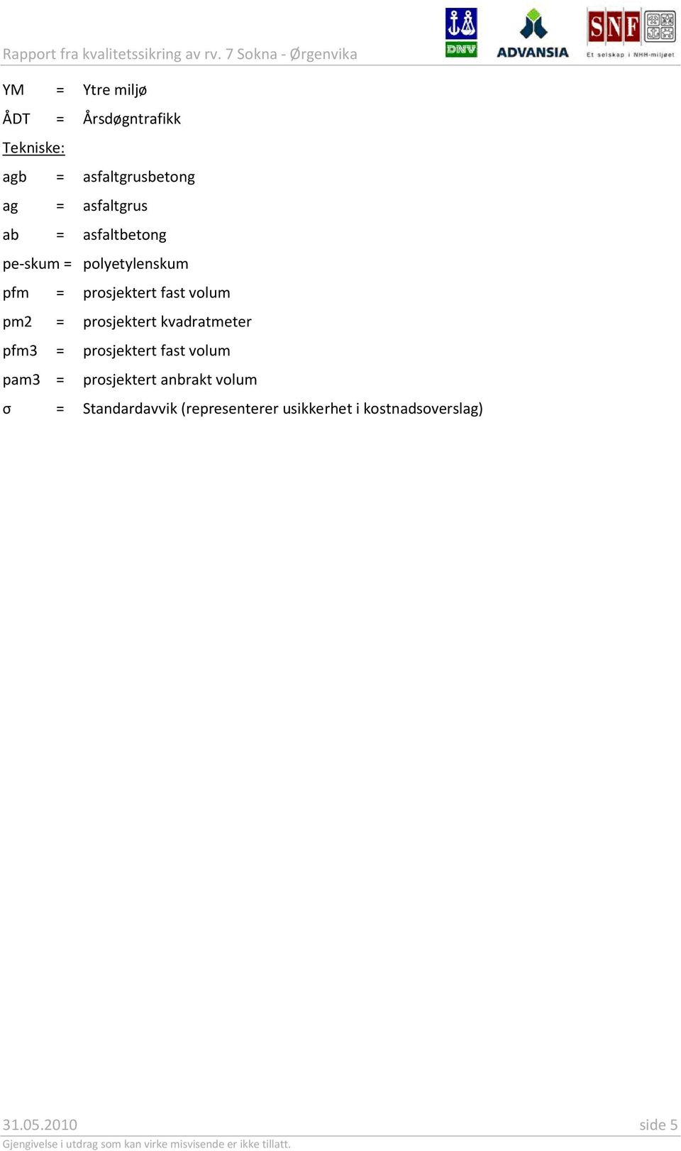 pm2 = prosjektert kvadratmeter pfm3 = prosjektert fast volum pam3 = prosjektert