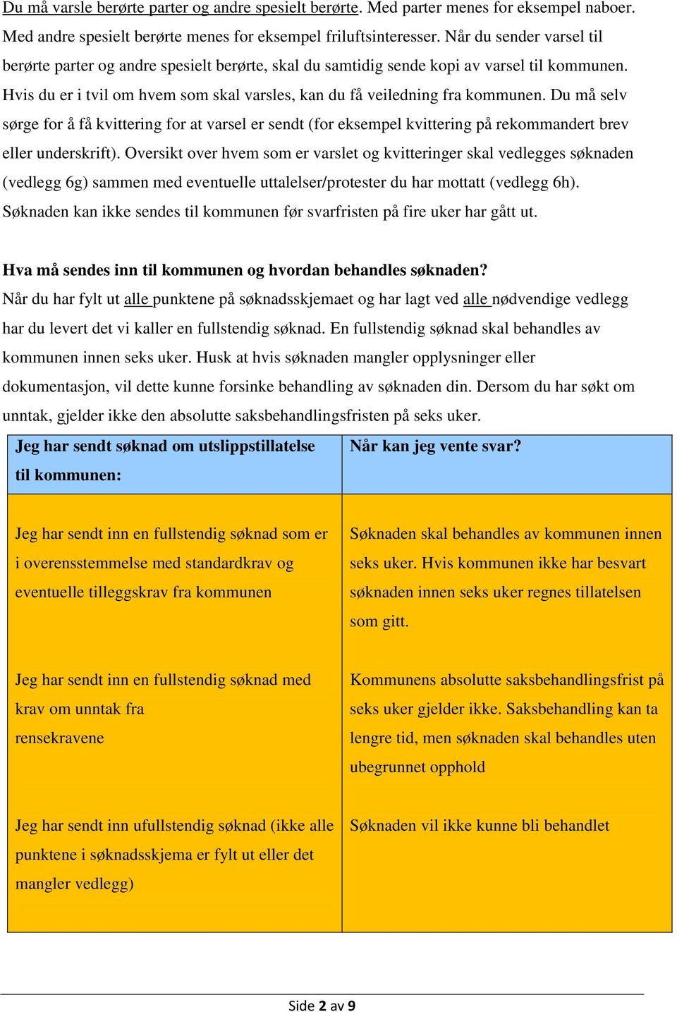 Du må selv sørge for å få kvittering for at varsel er sendt (for eksempel kvittering på rekommandert brev eller underskrift).